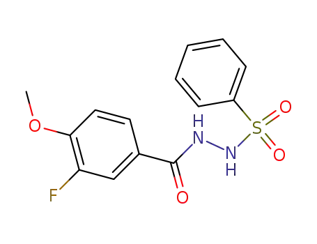 <i>N</i>-benzenesulfonyl-<i>N</i>'-(3-fluoro-4-methoxy-benzoyl)-hydrazine