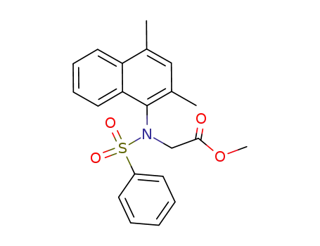 Molecular Structure of 102475-19-4 (<i>N</i>-benzenesulfonyl-<i>N</i>-(2,4-dimethyl-[1]naphthyl)-glycine methyl ester)