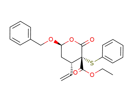 (3S,4S,6S)-6-Benzyloxy-2-oxo-3-phenylsulfanyl-4-vinyl-tetrahydro-pyran-3-carboxylic acid ethyl ester