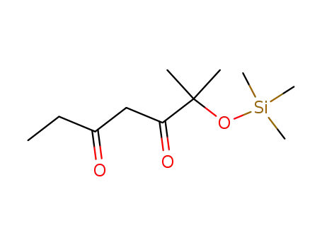 Molecular Structure of 75767-43-0 (3,5-Heptanedione, 2-methyl-2-[(trimethylsilyl)oxy]-)