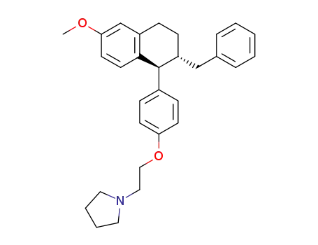 1,2-trans-1-(p-(β-pyrrolidinoethoxy)phenyl)-2-benzyl-6-methoxy-1,2,3,4-tetrahydronaphthalene
