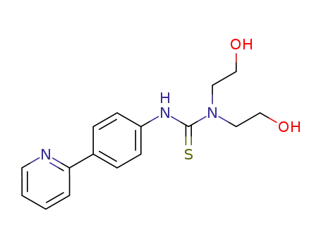 Molecular Structure of 101424-27-5 (<i>N</i>,<i>N</i>-bis-(2-hydroxy-ethyl)-<i>N</i>'-(4-[2]pyridyl-phenyl)-thiourea)
