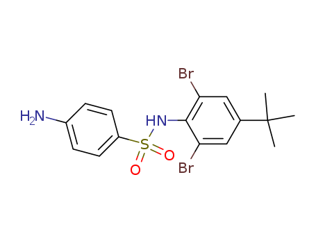 Benzenesulfonamide,4-amino-N-[2,6-dibromo-4-(1,1-dimethylethyl)phenyl]- cas  5414-77-7