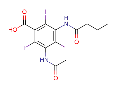 Benzoic acid, 3-acetamido-5-butyramido-2,4,6-triiodo-