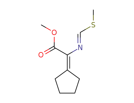 Molecular Structure of 65223-33-8 (Acetic acid, cyclopentylidene[[(methylthio)methylene]amino]-, methyl
ester)