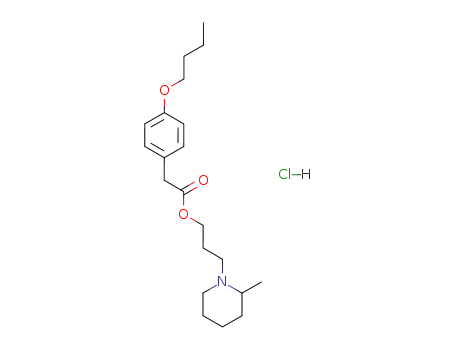 Molecular Structure of 66827-52-9 (1-(3-{[(4-butoxyphenyl)acetyl]oxy}propyl)-2-methylpiperidinium chloride)