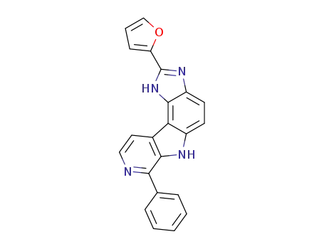 Molecular Structure of 131203-88-8 (Pyrido[4,3:4,5]pyrrolo[3,2-e]benzimidazole,  2-(2-furanyl)-1,6-dihydro-7-phenyl-)