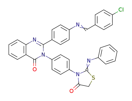2-(4-{[(E)-(4-chlorophenyl)methylidene]amino}phenyl)-3-{4-[(2Z)-4-oxo-2-(phenylimino)-1,3-thiazolidin-3-yl]phenyl}quinazolin-4(3H)-one