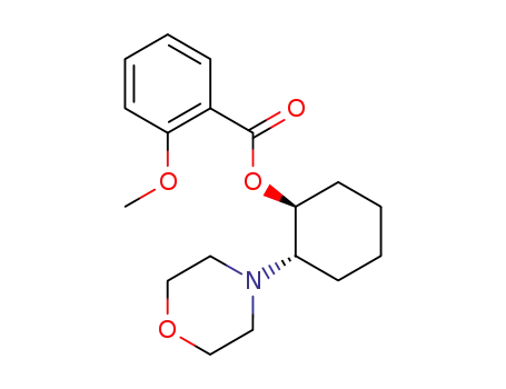 (+/-)-2-methoxy-benzoic acid-(2-<i>trans</i>-2-morpholino-cyclohexyl ester)