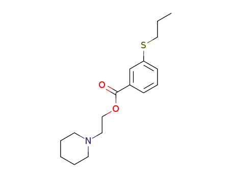 Molecular Structure of 67031-80-5 (2-Piperidinoethyl=m-(propylthio)benzoate)