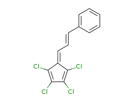 Molecular Structure of 61355-19-9 (3-(2,3,4,5-tetrachloro-1-cyclopenta-2,4-dienylidene)prop-1-enylbenzene)