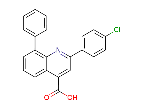 Molecular Structure of 500345-76-6 (2-(4-chloro-phenyl)-8-phenyl-quinoline-4-carboxylic acid)