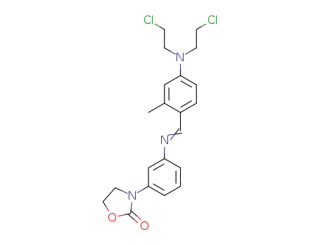 3-(3-{4-[bis-(2-chloro-ethyl)-amino]-2-methyl-benzylideneamino}-phenyl)-oxazolidin-2-one