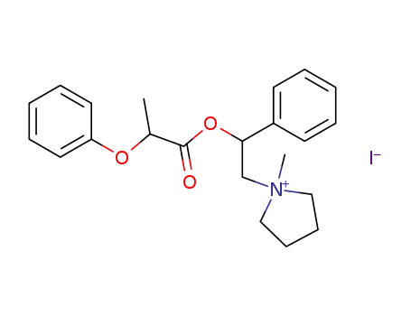 1-methyl-1-[β-(2-phenoxy-propionyloxy)-phenethyl]-pyrrolidinium; iodide