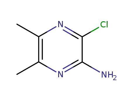 Molecular Structure of 39213-71-3 (Pyrazinamine,  3-chloro-5,6-dimethyl-  (9CI))