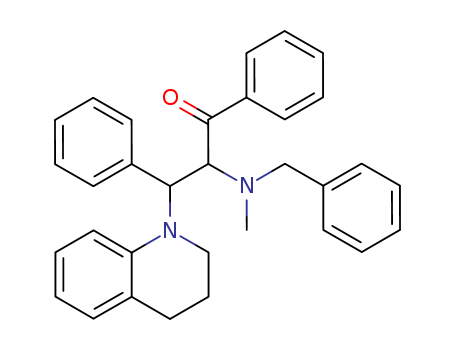 2-(benzyl-methyl-amino)-3-(3,4-dihydro-2H-quinolin-1-yl)-1,3-diphenyl-propan-1-one cas  7470-06-6