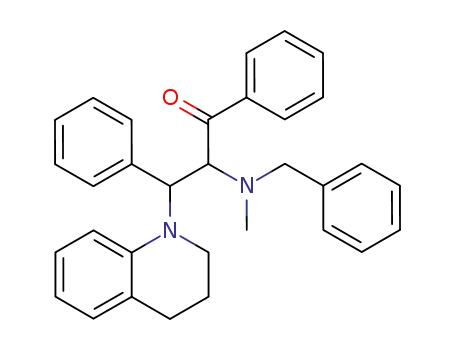 Molecular Structure of 7470-06-6 (2-[benzyl(methyl)amino]-3-(3,4-dihydroquinolin-1(2H)-yl)-1,3-diphenylpropan-1-one)