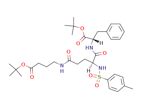 Molecular Structure of 5105-84-0 (N<sup>α</sup>-<Toluol-p-sulfonyl>-N<sup>γ</sup>-<3-tert-butoxycarbonylpropyl>-L-glutaminyl-L-phenylalanin-tert-butylester)