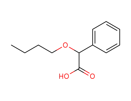 Molecular Structure of 33224-94-1 (Benzeneacetic acid, a-butoxy-)