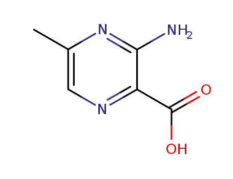 Molecular Structure of 6761-50-8 (Pyrazinecarboxylic  acid,  3-amino-5-methyl-  (7CI,8CI,9CI))