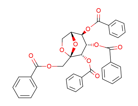 Tetra-<i>O</i>-benzoyl-β-D-<i>manno</i>-2,7-anhydro-[2]heptulopyranose