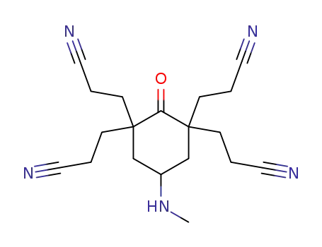 4-Methylamino-2,2,6,6-tetra-<2-cyan-aethyl>-cyclohexanon