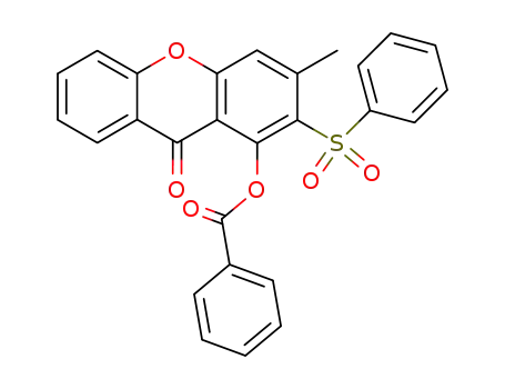 2-benzenesulfonyl-1-benzoyloxy-3-methyl-xanthen-9-one