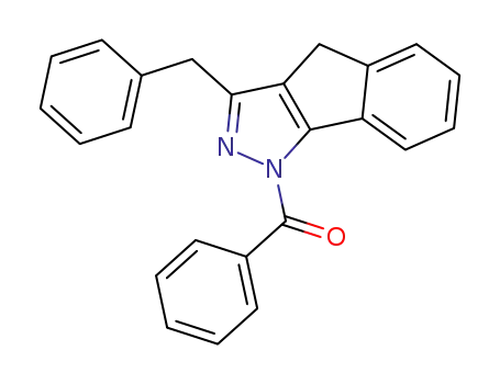 1-benzoyl-3-benzyl-1,4-dihydro-indeno[1,2-<i>c</i>]pyrazole
