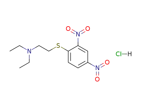 Molecular Structure of 7579-62-6 (diethyl-[2-(2,4-dinitro-phenylsulfanyl)-ethyl]-amine; hydrochloride)