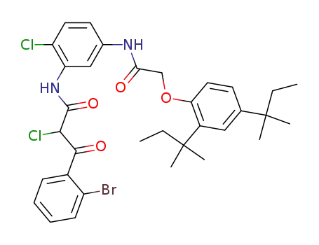 Molecular Structure of 50670-86-5 (α-Chlor-α-(2-brombenzoyl)-5-<α-(2,4-di-t-amylphenoxy)-acetylamino>-2-chloracetanilid)