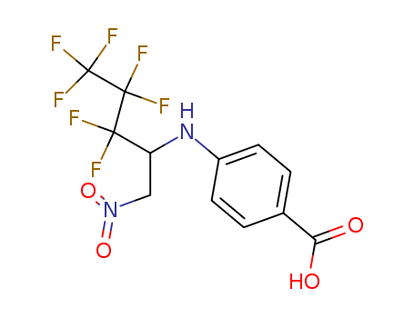 Benzoicacid, 4-[[2,2,3,3,4,4,4-heptafluoro-1-(nitromethyl)butyl]amino]- cas  432-78-0