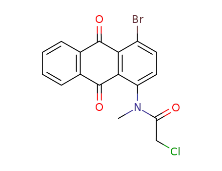 Molecular Structure of 39774-39-5 (chloro-acetic acid-[(4-bromo-9,10-dioxo-9,10-dihydro-[1]anthryl)-methyl-amide])