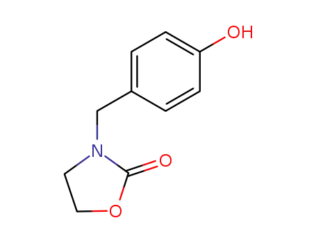 Molecular Structure of 6328-04-7 (3-(4-hydroxybenzyl)-1,3-oxazolidin-2-one)