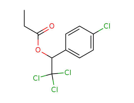 Molecular Structure of 63253-07-6 (Benzenemethanol, 4-chloro-a-(trichloromethyl)-, propanoate)