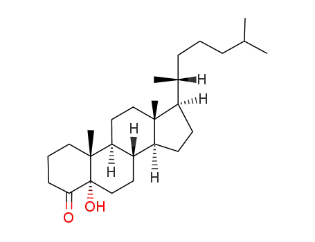 Molecular Structure of 19043-66-4 (5-Hydroxycholestan-4-one)