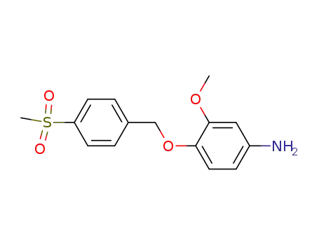 Molecular Structure of 15382-83-9 (3-methoxy-4-{[4-(methylsulfonyl)benzyl]oxy}aniline)