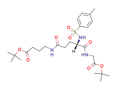 Molecular Structure of 5105-81-7 (N<sup>α</sup>-<Toluol-p-sulfony>-N<sup>γ</sup>-<3-tert-butoxycarbonyl-propyl>-L-glutaminyl-glycin-tert-butylester)