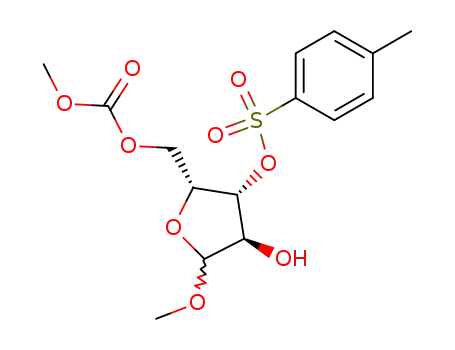methyl-[<i>O</i><sup>5</sup>-methoxycarbonyl-<i>O</i><sup>3</sup>-(toluene-4-sulfonyl)-ξ-<i>D</i>-xylofuranoside