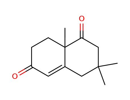 Molecular Structure of 24810-40-0 (3,3,8a-trimethyl-3,4,8,8a-tetrahydronaphthalene-1,6(2H,7H)-dione)
