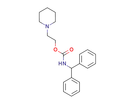 benzhydryl-carbamic acid-(2-piperidino-ethyl ester)