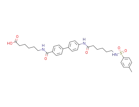 Molecular Structure of 4323-49-3 (N-<N-(N-Tosyl-ε-aminocapronyl)-4-aminodiphenyl-4'-carbonyl>-ε-aminocapronsaeure)