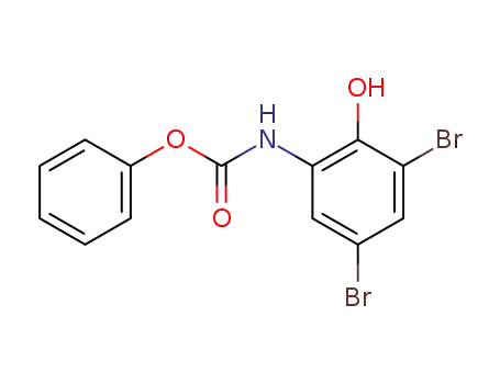 Molecular Structure of 859807-91-3 ((3,5-dibromo-2-hydroxy-phenyl)-carbamic acid phenyl ester)