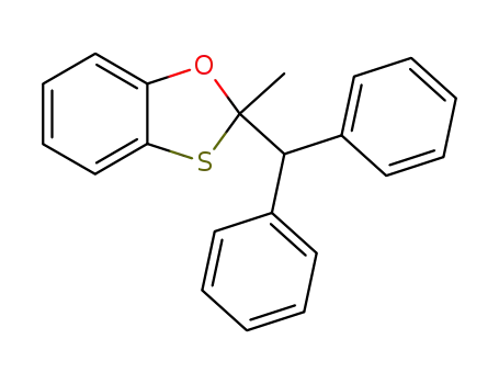 Molecular Structure of 6812-71-1 (2-Benzhydryl-2-methyl-benz[1,3]oxathiol)