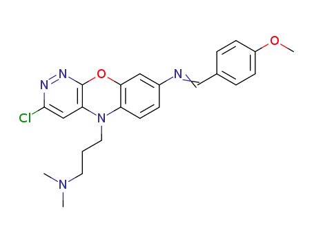 [3-chloro-5-(3-dimethylamino-propyl)-5<i>H</i>-benzo[<i>b</i>]pyridazino[4,3-<i>e</i>][1,4]oxazin-8-yl]-(4-methoxy-benzylidene)-amine