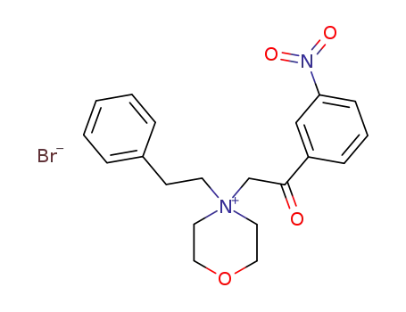 Molecular Structure of 7469-58-1 (4-[2-(3-nitrophenyl)-2-oxoethyl]-4-(2-phenylethyl)morpholin-4-ium)