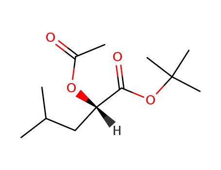Molecular Structure of 3069-51-0 (Pentanoic acid, 2-(acetyloxy)-4-methyl-, 1,1-dimethylethyl ester, (2S)-)