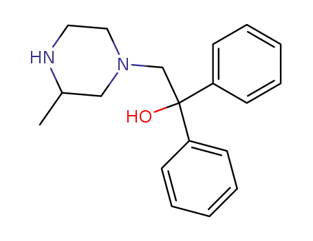 Molecular Structure of 110331-69-6 (2-(3-methyl-piperazino)-1,1-diphenyl-ethanol)