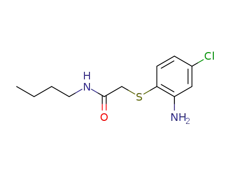 Molecular Structure of 92849-12-2 (<2-Amino-4-chlor-phenylmercapto>-essigsaeure-butylamid)