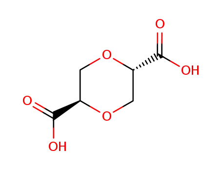 Molecular Structure of 6938-88-1 ((2R,5S)-1,4-dioxane-2,5-dicarboxylic acid)
