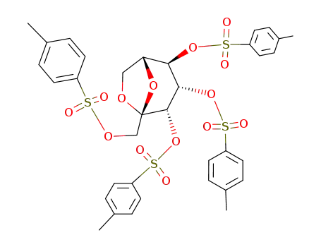 tetrakis-<i>O</i>-(toluene-4-sulfonyl)-β-D-<i>manno</i>-2,7-anhydro-[2]heptulopyranose